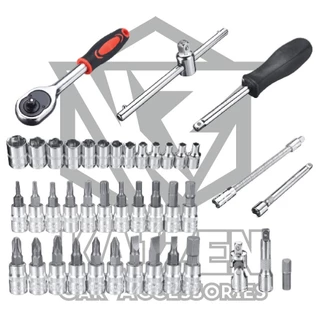 ชุดบล็อกประแจ เครื่องมือช่าง ชุดประแจบล็อก 46 ชิ้น บล็อก 1/4 ชุดบล็อก ประแจ Hand Tools ชุดเครื่องมือ