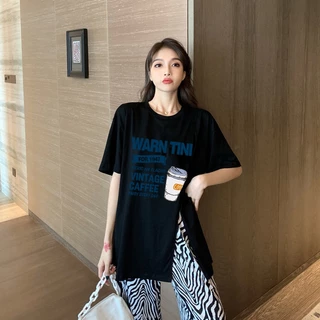 เสื้อยืดแขนสั้นผู้หญิงฤดูร้อนใหม่ oversize เสื้อผ้าสาวอวบไซส์ใหญ่แฟชั่นวัยรุ่นน่ารัก เสื้อโอเวอร์ไซส์เกาหลีลําลองทรงหลวม