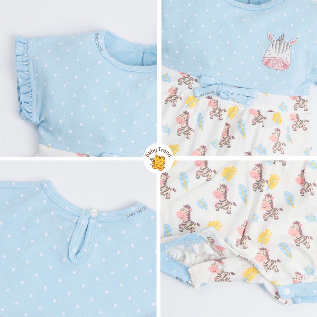 Elegant Kids ชุดเด็กผู้หญิง 0-18เดือน รอมเปอร์แขนระบาย ลายSafari Cuties Collection | Babytrend ราคา ถูกที่สุด ดีลบีเคเค แกลเลอรีภาพที่ 7