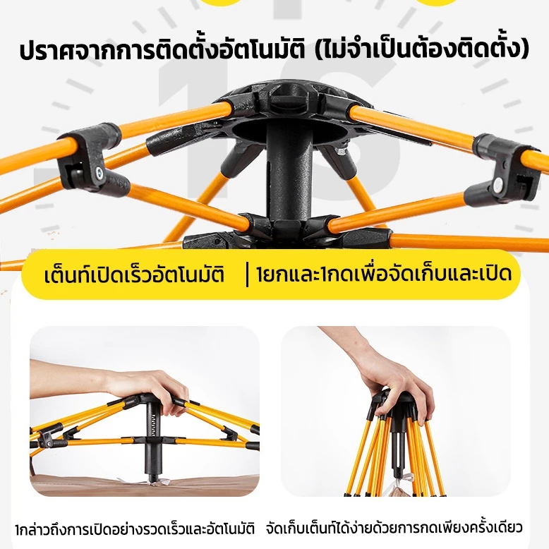 TEXY เต็นท์แคมป์ปิ้งกางอัตโนมัติ สำหรับ 2-4 คน thumbnail 8