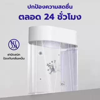 ELPHECO ถังขยะในห้องน้ำสีขาว 10 ลิตร ถังขยะอัตโนมัติ ใส่ถ่าน เปิดฝาอัตโนมัติด้วยเซ็นเซอร์ กันน้ำ กันกลิ่นค่ะ