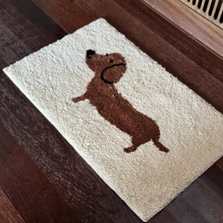 🏷️[Home] 🐶 พรมห้องนอน พรมขนนุ่ม 40x120 พรมข้างเตียง พรมเช็ดเท้า พรมน่ารัก น้องหมาคัชชุน ดูดซับน้ำได้ดี กันลื่น