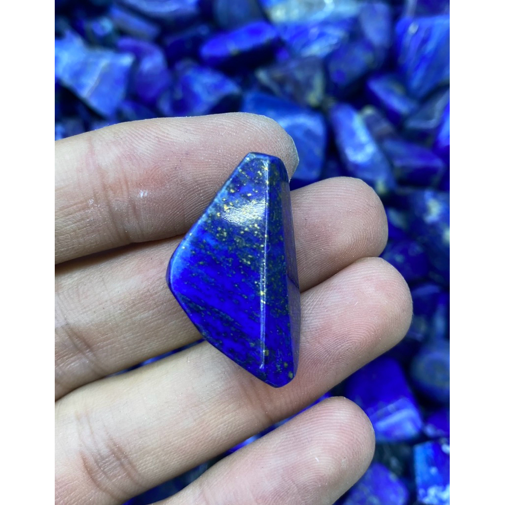Natural Lapis Lazuli Stone | Deep Blue Crystal  Golden Pyrite | Healing Stone for Wisdom & Truth | P