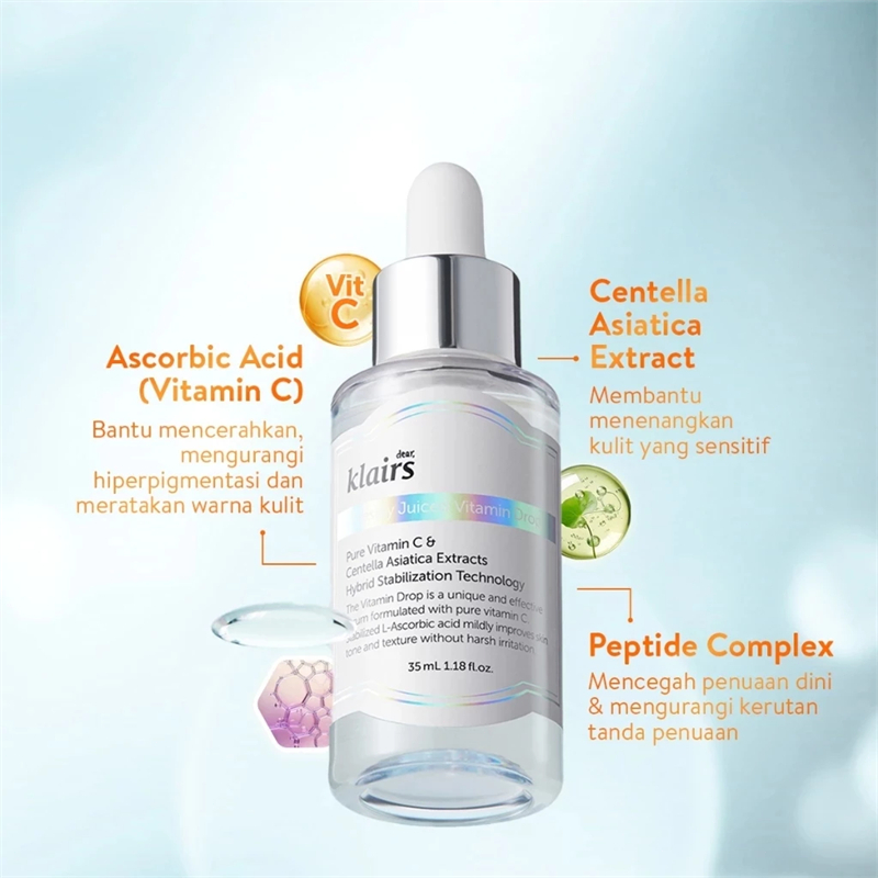 Klairs Freshly Juiced Vitamin Drop 35ML - เซรั่มบำรุงผิวหน้าวิตามินซีเพื่อผิวกระจ่างใส - รูปที่ 3
