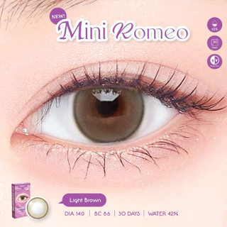 คอนแทคเลนส์รายเดือน LOVELYPLUS รุ่น MINI ROMEO Light Brown มินิโรมิโอ สีไลท์บราวน์ เลนส์ตาละมุน