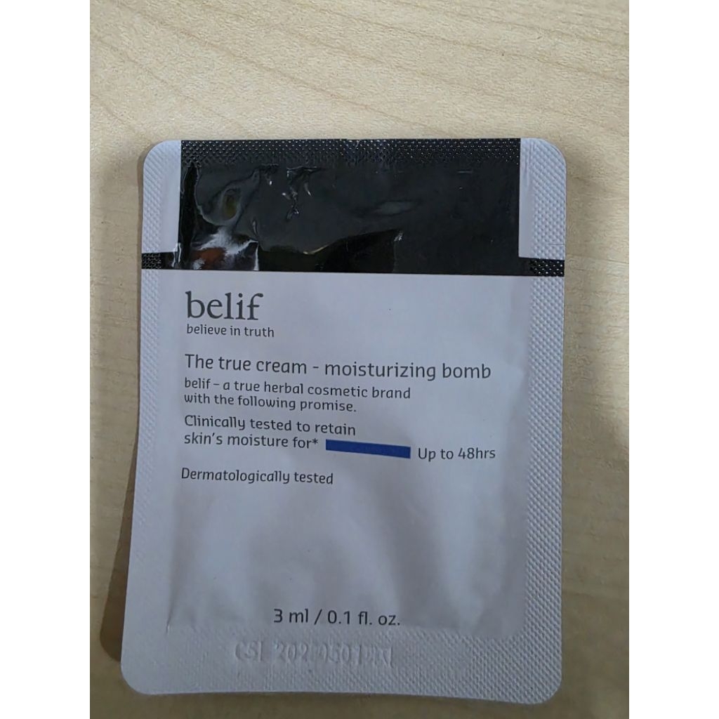 Belif  believe in true  the true cream -moisturizing bomb 3 ml