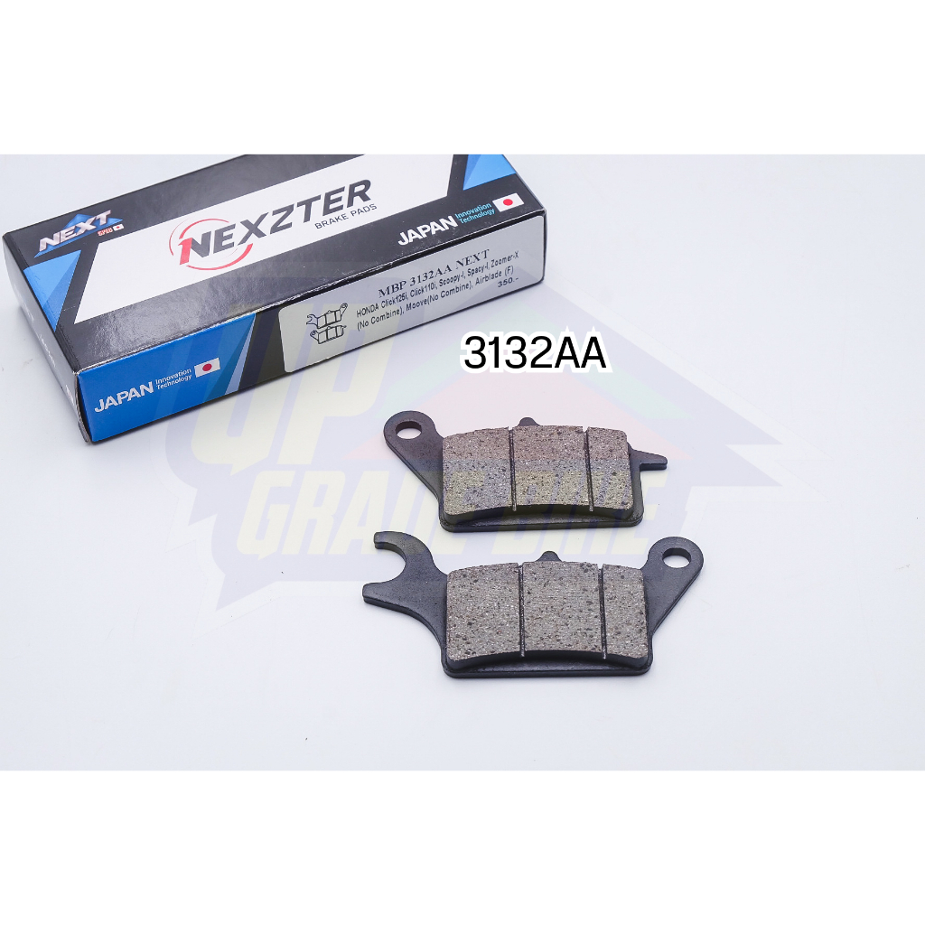ผ้าเบรค NEXZTER ปั้มหน้าใส่ CLICK110i-125i / CLICK160ABS / LEAD ชุดละ 300฿ (3132AA)