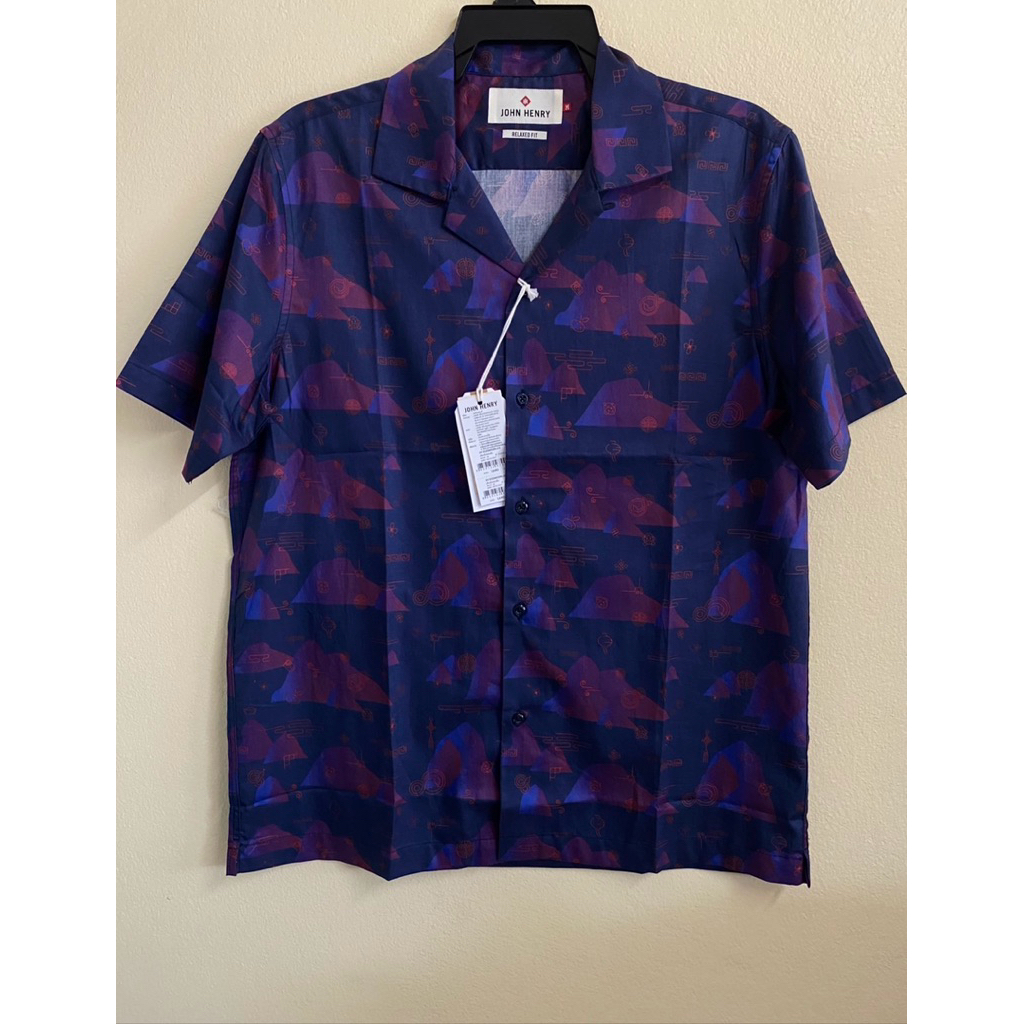 JOHN HENRY เสื้อเชิ้ตฮาวายผู้ชาย หญิงใส่ได้ มี 3 ลาย ทรงตรง cotton100% ใส่สบาย ของแท้ ราคาป้าย 1690 บาท