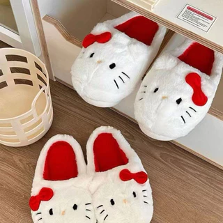 xReviewPromotion 89฿/คู่ (พรีนะคะ👀) HEYHOMI—รองเท้าเดินในบ้าน Slippers ตรีม: คิตตี้ Kitty “โซคิ้วมากกกค่ะ”
