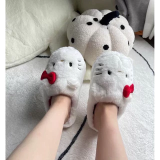 xReviewPromotion 89฿/คู่ (พรีนะคะ👀) HEYHOMI—รองเท้าเดินในบ้าน Slippers ตรีม: คิตตี้ Kitty “โซคิ้วมากกกค่ะ”