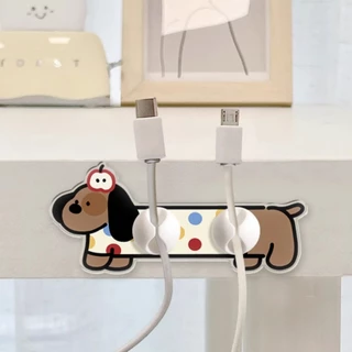 🐶 ที่เก็บสายชาร์จ สายเคเบิล แบบตั้งโต๊ะ Kitchen Cable Plug Hookไม่ต้องเจาะรู จัดระเบียบสายชราจ