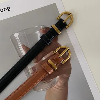 【จัดส่งจากกรุงเทพฯ】เข็มขัดหนังนิ่ม, เครื่องประดับสตรี,คุณภาพสูง, เข็มขัดบางตกแต่งที่ทันสมัยและอเนกประสงค์, เข็มขัดกาง
