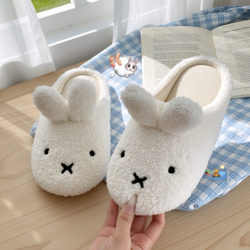 (พรีนะคะ👀) HEYHOMI—รองเท้าเดินในบ้าน Slippers ตรีม: มิฟฟี่ Miffy “โทนสีมินิมอล สไตล์เกาหลี คลีนๆ คิ้วๆมากค่ะ“
