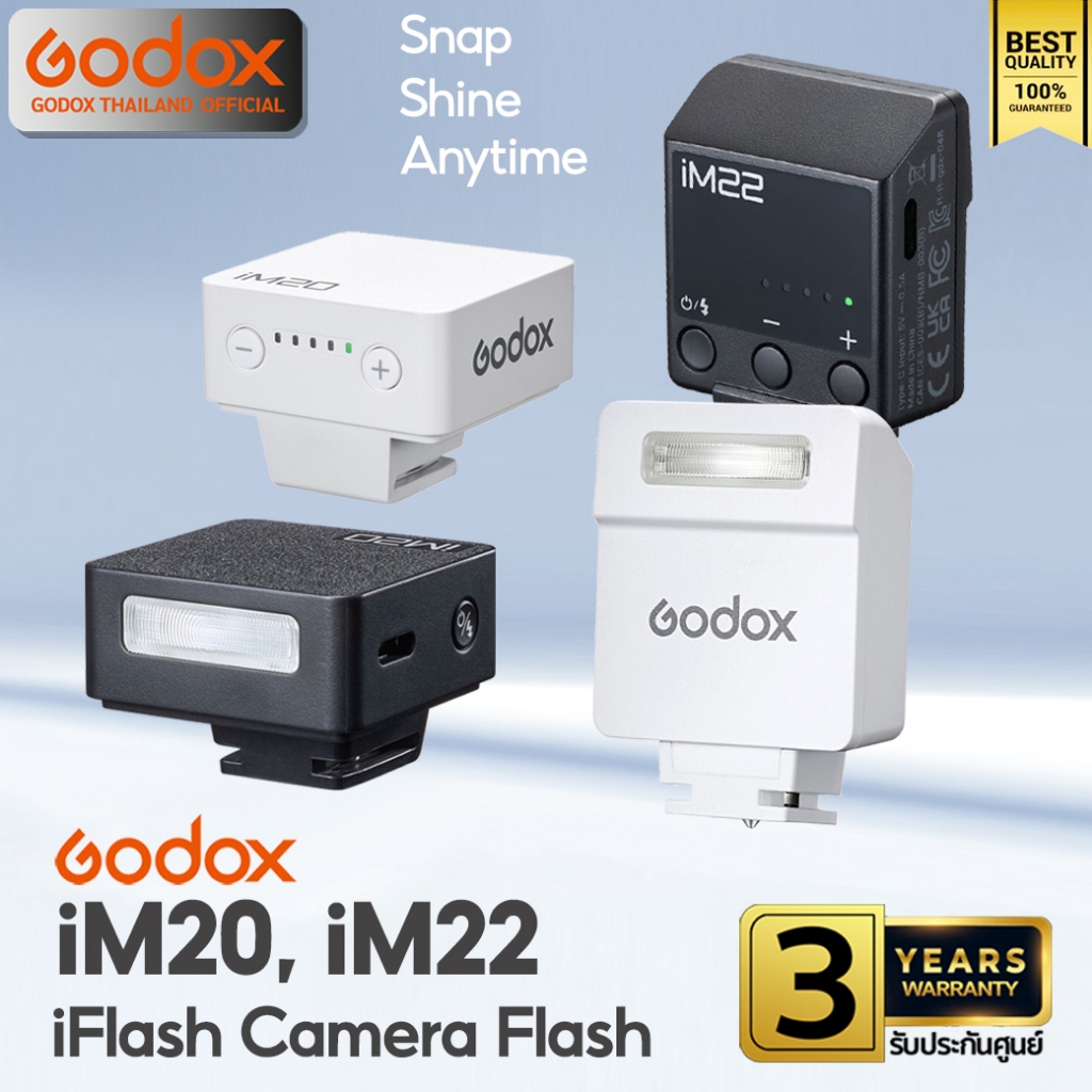 Godox Flash iM20, iM22 - iFlash Camera / Pocket Flash - รับประกันศูนย์ Godox Thailand 3ปี