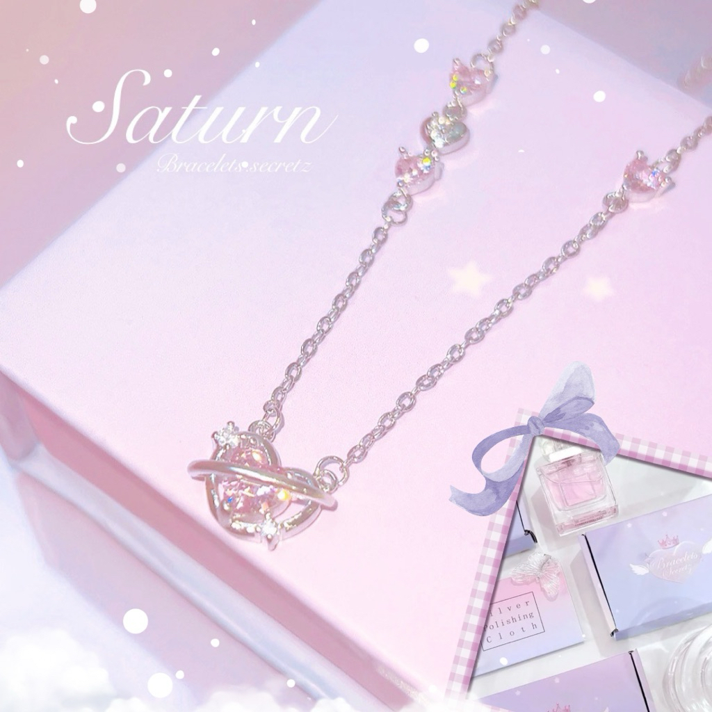 💗ส่งฟรีส่วนลด 🎀 โค้ดหน้าร้าน 🎀 🫧💗   สร้อยคอชุบเงิน92.5% คริสตัลสะท้อนแสงสุดน่ารัก  หัวใจ (98) วงแหวนหัวใจแห่งรัก