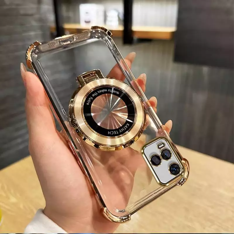 ส่งด่วน เคสใสขอบสี สำหรับ VIVO Y21 Y33S Y33T T1X กระกันแทก4มุม ตั้งได้ ขอบสี หรูหรา E2