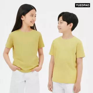 Yuedpao Ultrasoft Kids (14 สีใหม่) เสื้อยืดเด็ก สีพื้น สไตล์มินิมอล สัมผัสเบาสบาย ไม่ย้วย ไม่หด ไม่ต้องรีด