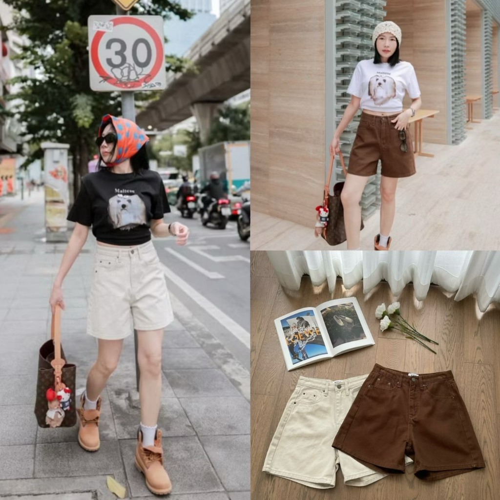 61681 Short Jeans กางเกงยีนส์ขาสั้น งานป้าย fsy