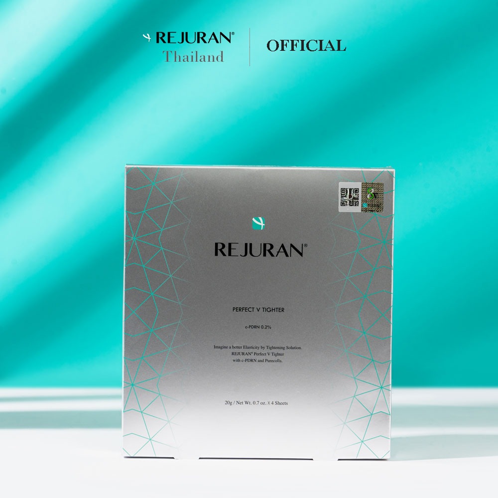 REJURAN PERFECT V TIGHTER (4 แผ่น) หมดอายุ 2027/08/27  รีจูรัน เพอร์เฟกต์ วี ไทท์เตอร์ มาส์ก