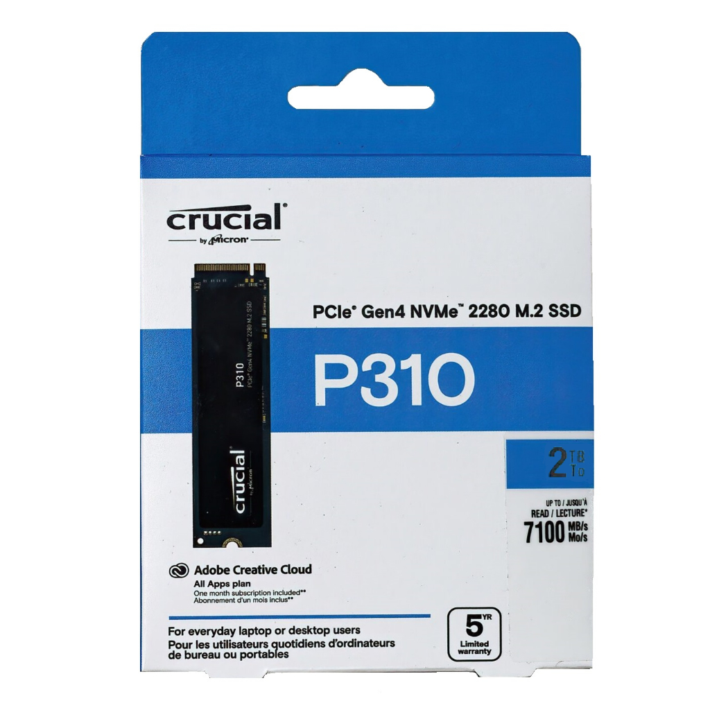 Crucial 2TB P310 PCIe Gen4 NVMe M.2 SSD