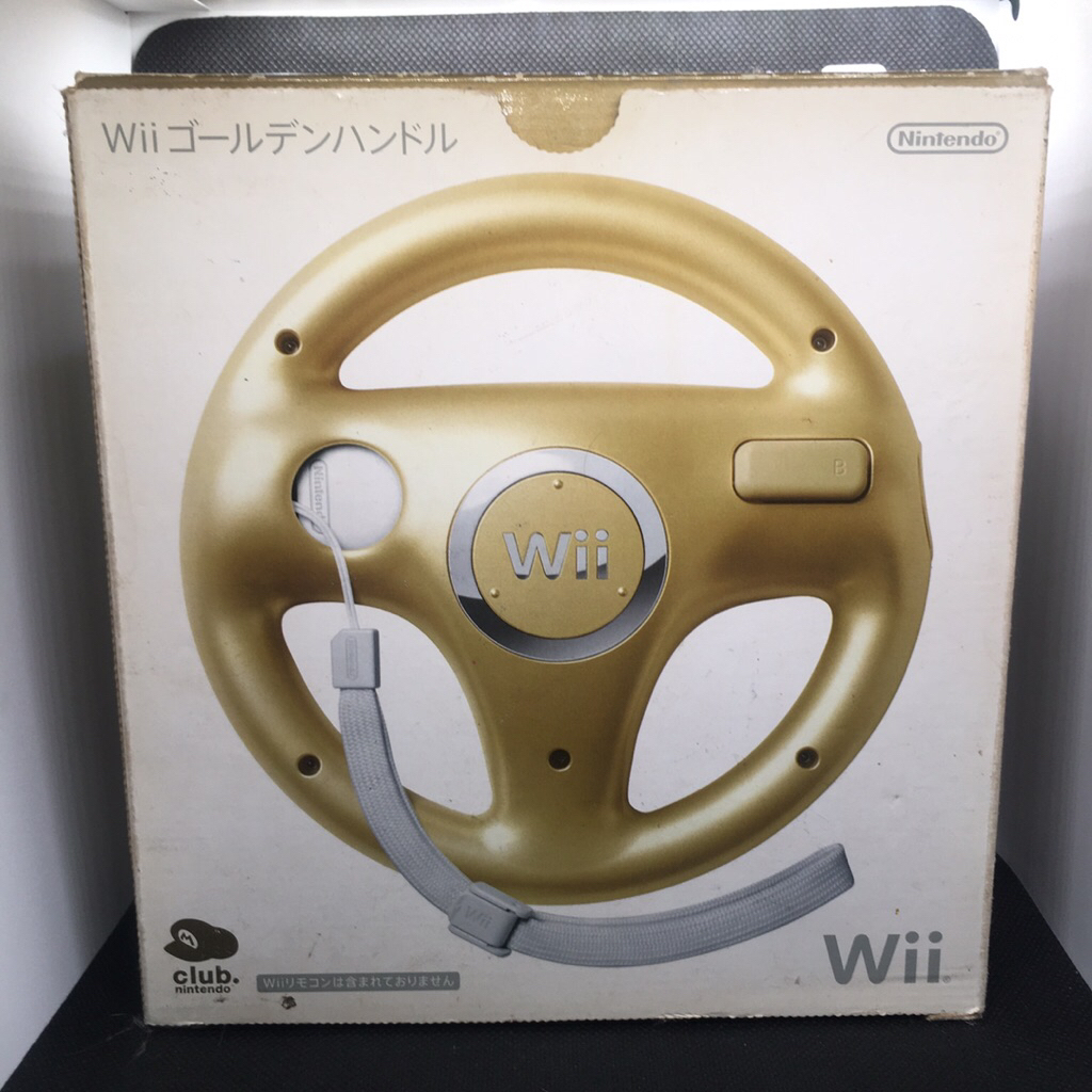 Golden Wii Wheel Controller พวงมาลัย Wii สีทอง พร้อมกล่อง