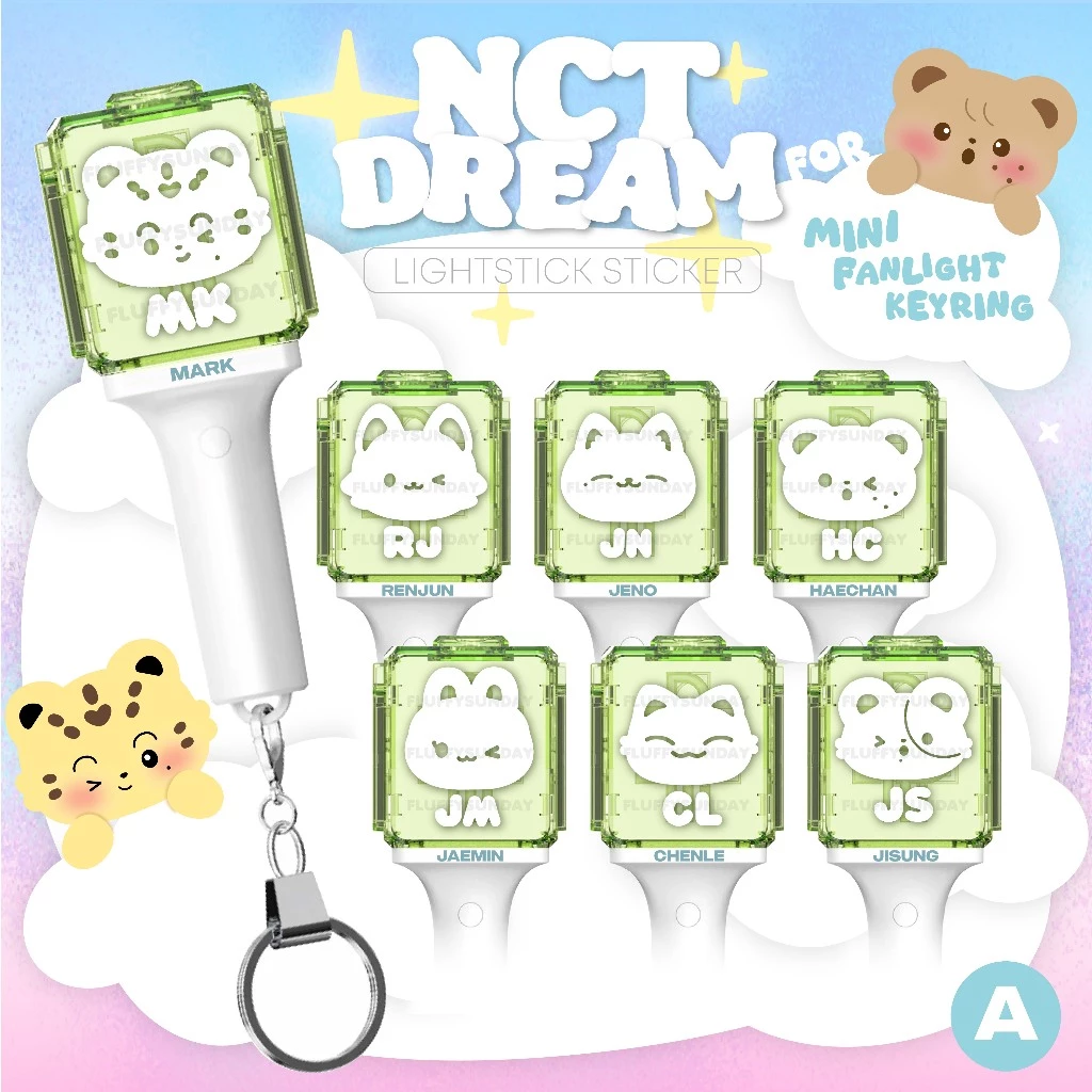 [NEW✨️]สติ๊กเกอร์ติดแท่งไฟ NCT DREAM ★ สำหรับ Mini Fanlight Keyring