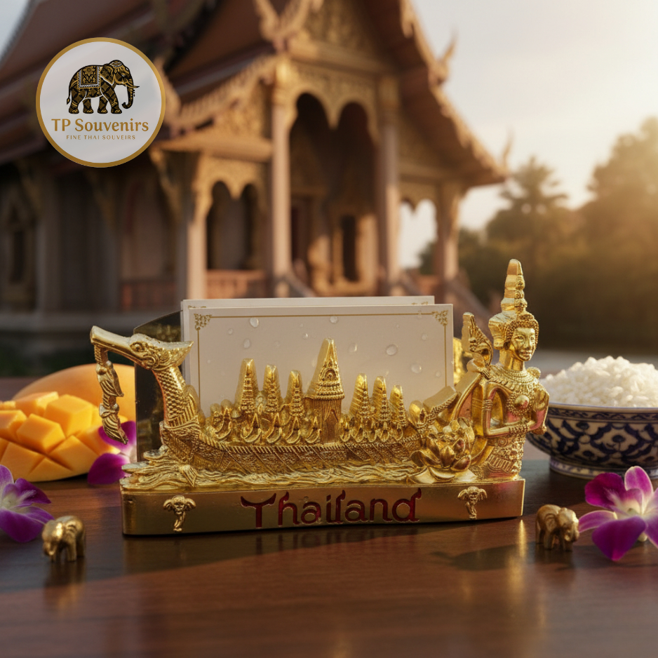 ที่วางนามบัตร/ของขวัญมงคล ของตกแต่งบ้าน TP Souvenirs เรือพระที่นั่งสุพรรณหงส์ ที่วางการ์ด/นามบัตร ของที่ระลึก