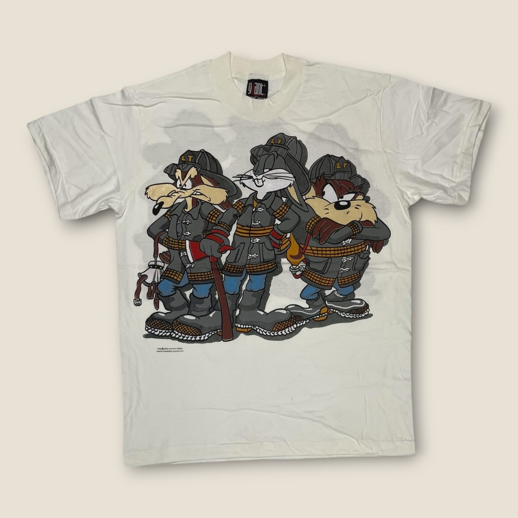 เสื้อ Looney Tunes "Firefighter Crew" Vintage 90s Style