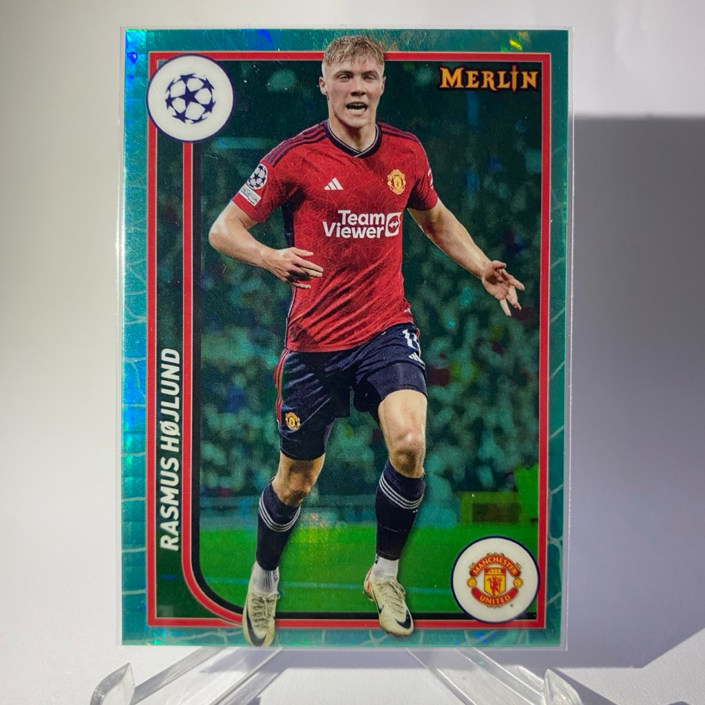 การ์ดนักฟุตบอล RASMUS HOJLUND, MANCHESTER UNITED, TOPPS MERLIN 2024