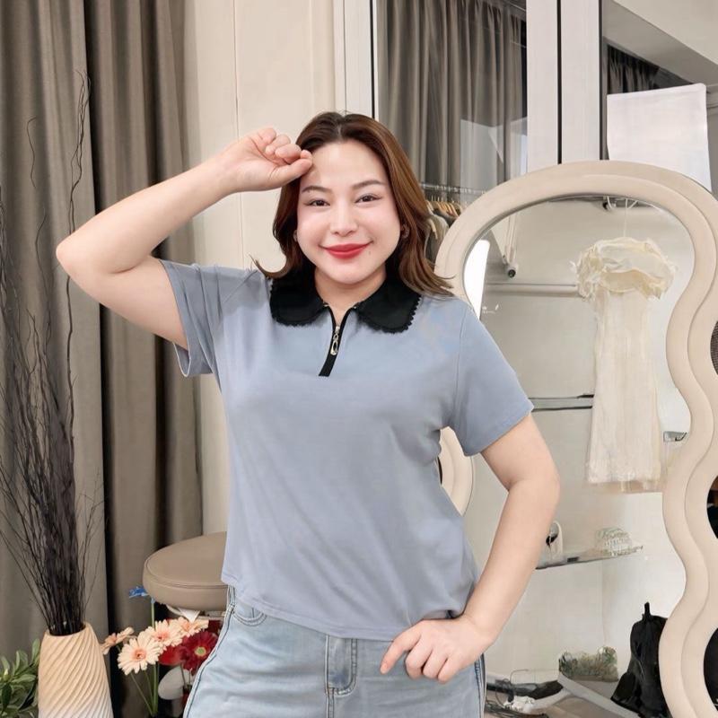 Famous เสื้อโปโลทูโทนแขนสั้นซิป #FMBL-F1T135