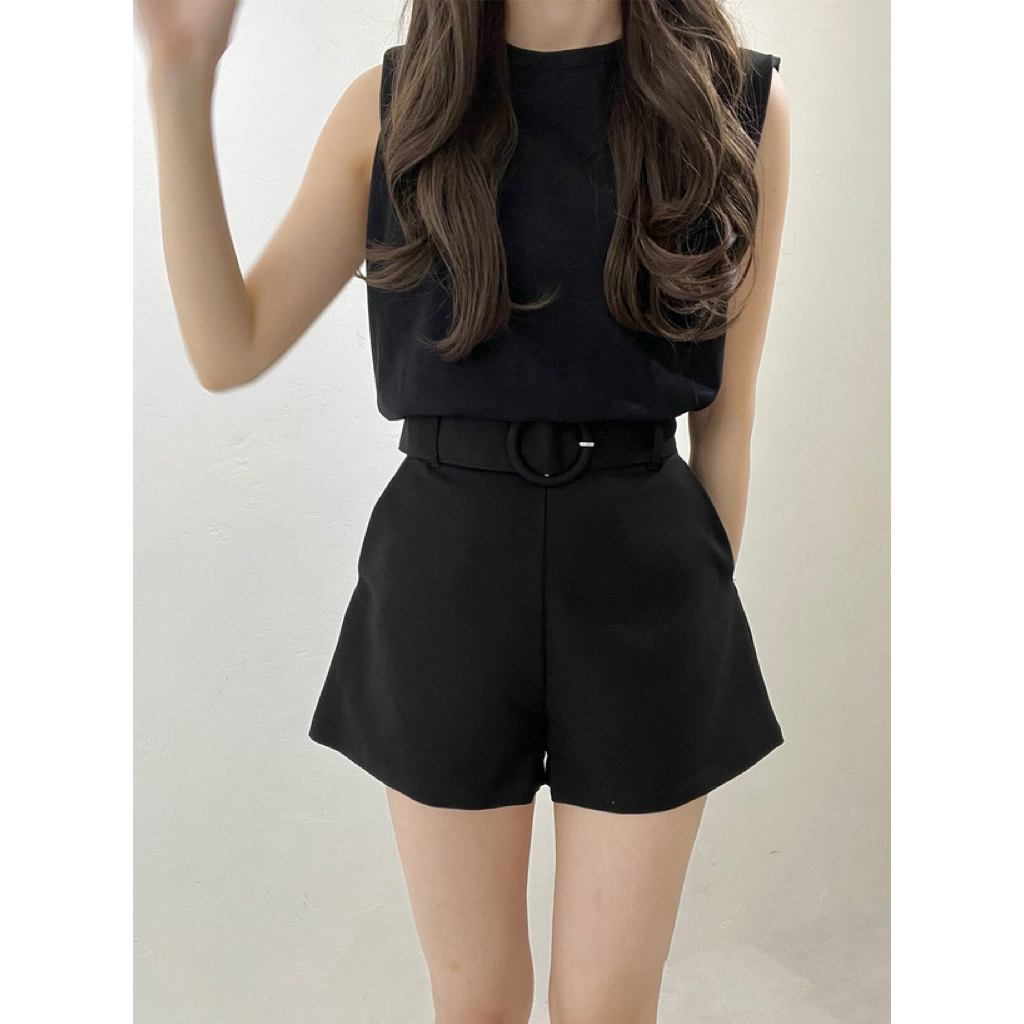 P304 กางเกงขาสั้น GRL สีดำ ไซส์ S เอว24”สพ35“เป้า13”ยาว14.5