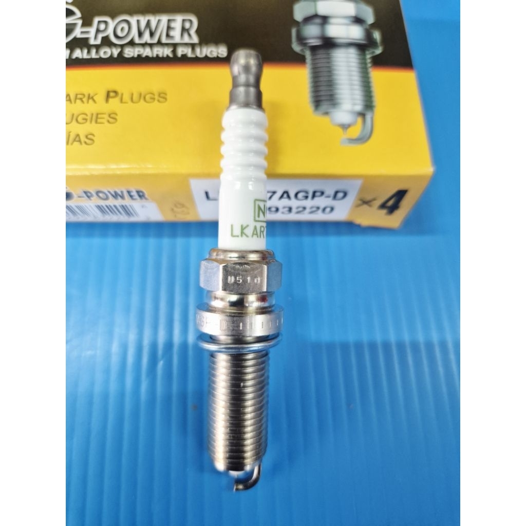 LKAR7AGP-D หัวเทียน NGK G-POWER PLATINUM (ราคาชุดละ4หัว)ALTIS DUO 1-2ZR,TIDA