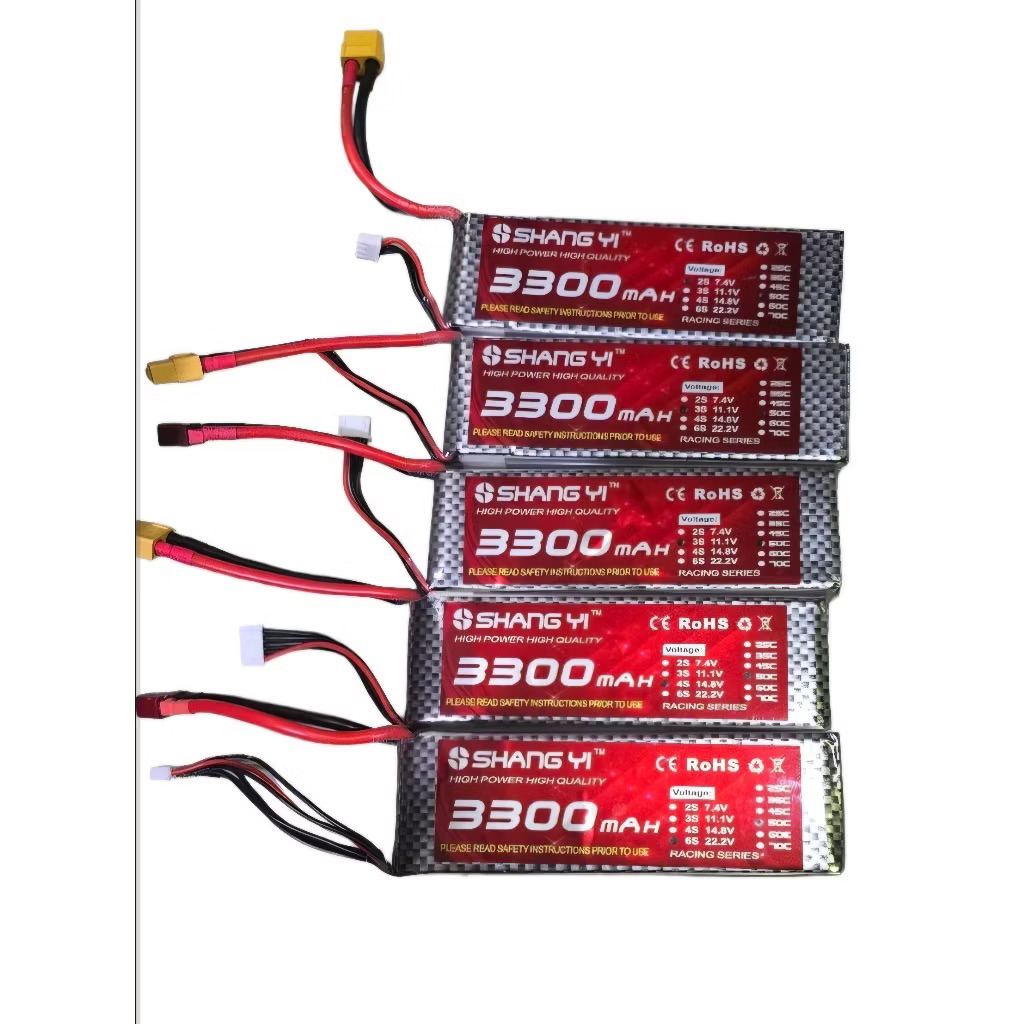 แบตลิโพ SHANG YI  3300mah  7.4Vข(2S)  11.1V (3S)   14.8V(4S)  /  22.2V(6S)   50C แบต ลิโพ รถ เรือ เครื่องบิน