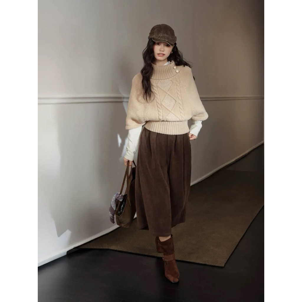 [พรีออเดอร์] ❤KUOSE : Cropped Wide Leg Pants ❤