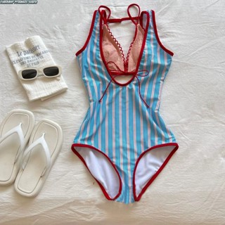 ชุดว่ายน้ำสไตล์เกาหลีย้อนยุคใหม่ ชุดว่ายน้ำวันพีซเปิดหลังสุด…