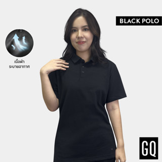 GQ Black Polo  เสื้อโปโลผู้หญิงสามกระดุม สีดำคลาสสิก ใส่สบาย…