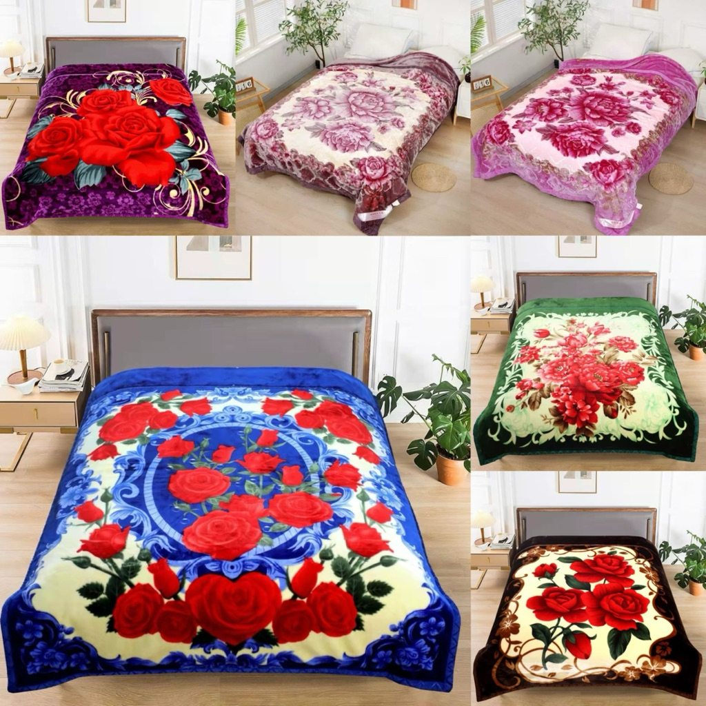 ผ้าห่มขนมิ้งค์ น้ำหนัก3kg ขนาด6ฟุต180*200cm เนื้อผ้า2ชั้น มีลายทั้ง2ด้าน ใช้งานได้ทนทาน