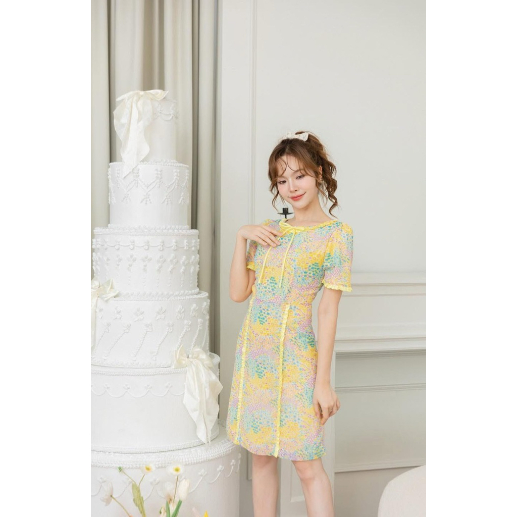 เดรสป้าย nous-us Sz.xl สีหวานละมุน ซื้อมา 1,040.-