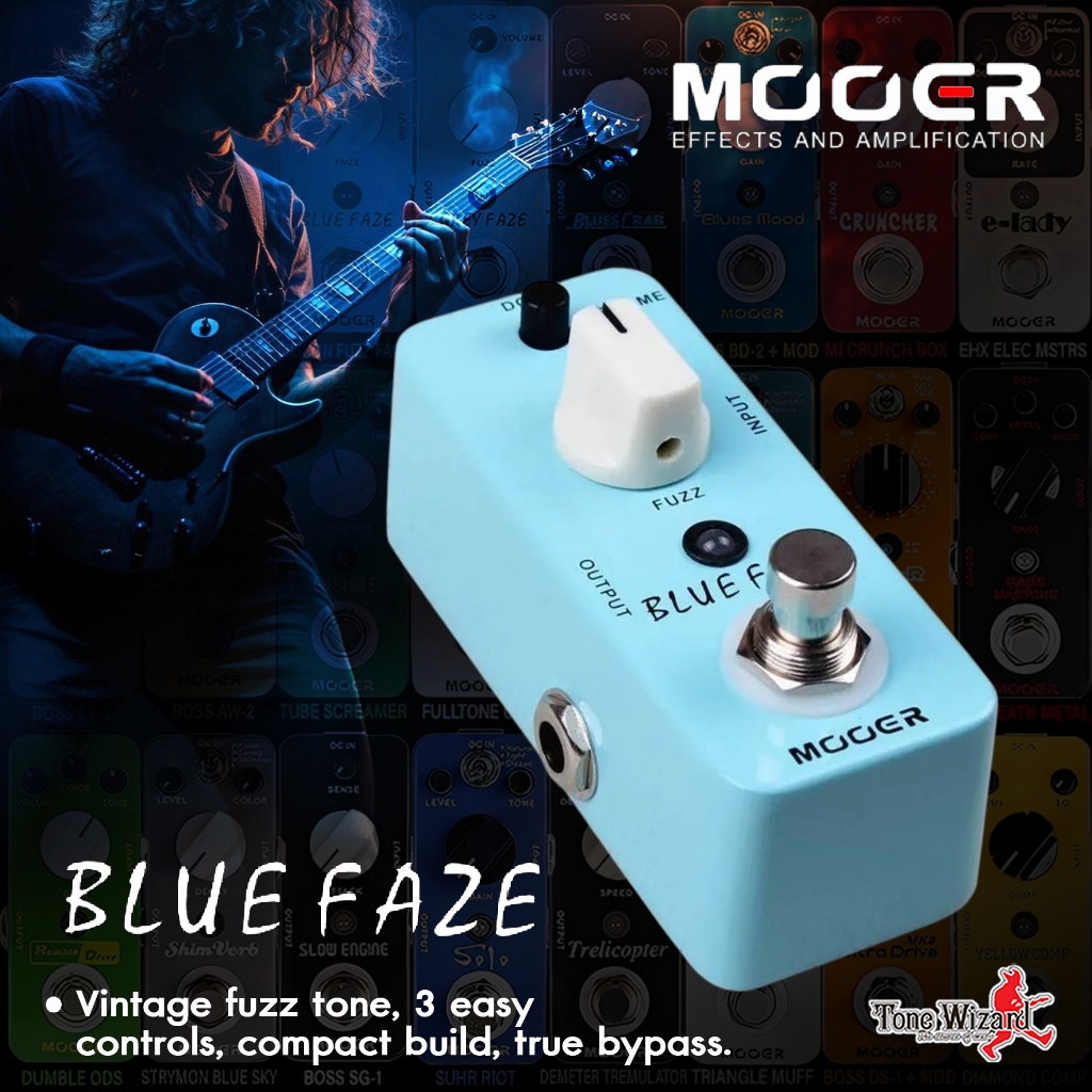 MOOER เอฟเฟค PedalEffect Blue Faze-Fuzz,Dunlop Fuzzface/BC108C - Blue (2790)
