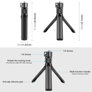 Mini Tripod For Insta360 X5 / X4 Air / X4 / X3 ไม้เซลฟี่ ขาตั้งกล้อง 1/4 นิ้วสําหรับ ขาตั้งกล้อง
