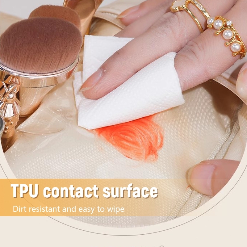 4สี กระเป๋าเครื่องสำอาง หนัง PU กันน้ำ จุของได้เยอะ รูปที่ 8