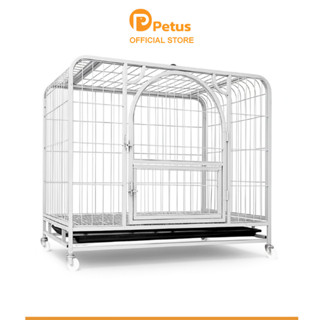 Petus กรงสุนัขขนาดใหญ่ Dog Cage ซี่กรงห่าง 4ซม. กรงจัมโบ้ มี…