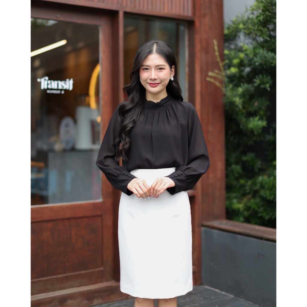 Mona Blouse รุ่นใหม่ ปี68 เสื้อแขนยาว สุภาพ เรียบร้อย
