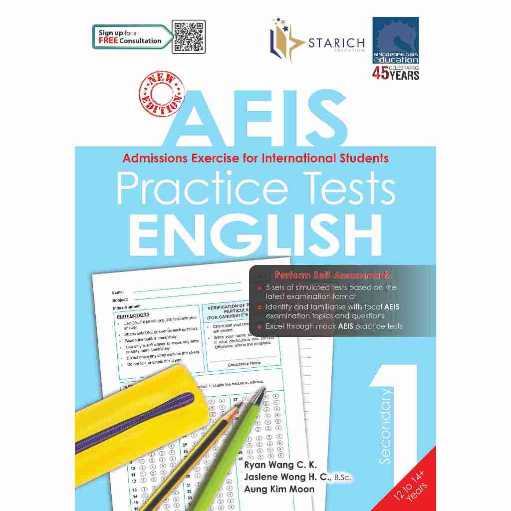 GSAP_แบบทดสอบภาษาอังกฤษมัธยมศึกษาปีที่ 1 AEIS Practice Tests ENGLISH – Secondary 1 (12 to 14+ Years)