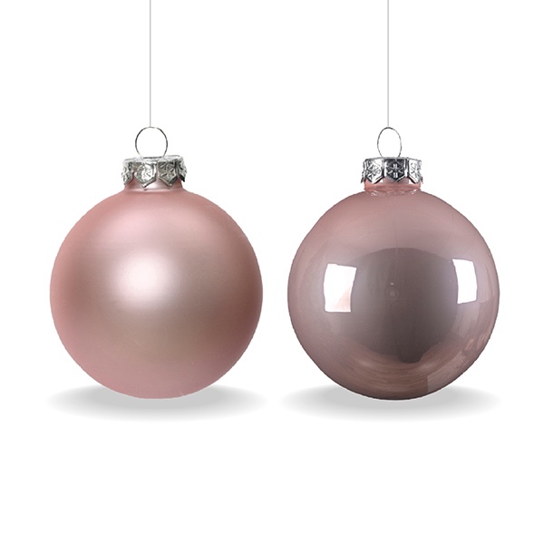 ลูกบอลคริสต์มาส Blush Pink - Christmas Baubles Glass | Ø 6 cm.