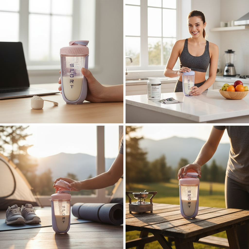 Thai.th แก้วน้ำ แบบพกพา เชคโปรตีน ชงเวย์   590ml Sportcup - รูปที่ 4