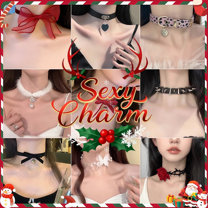 Sexy Charm🥂🥂สําหรับผู้หญิง จี้สร้อยคอ พลอยเทียม จี้ดอกไม้ แฟชั่น หลากหลายสไตล์ ราคาขายส่ง