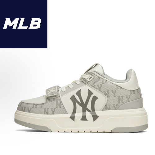 MLB Chunky Liner board shoes gray（ของแท้ 100%💯）