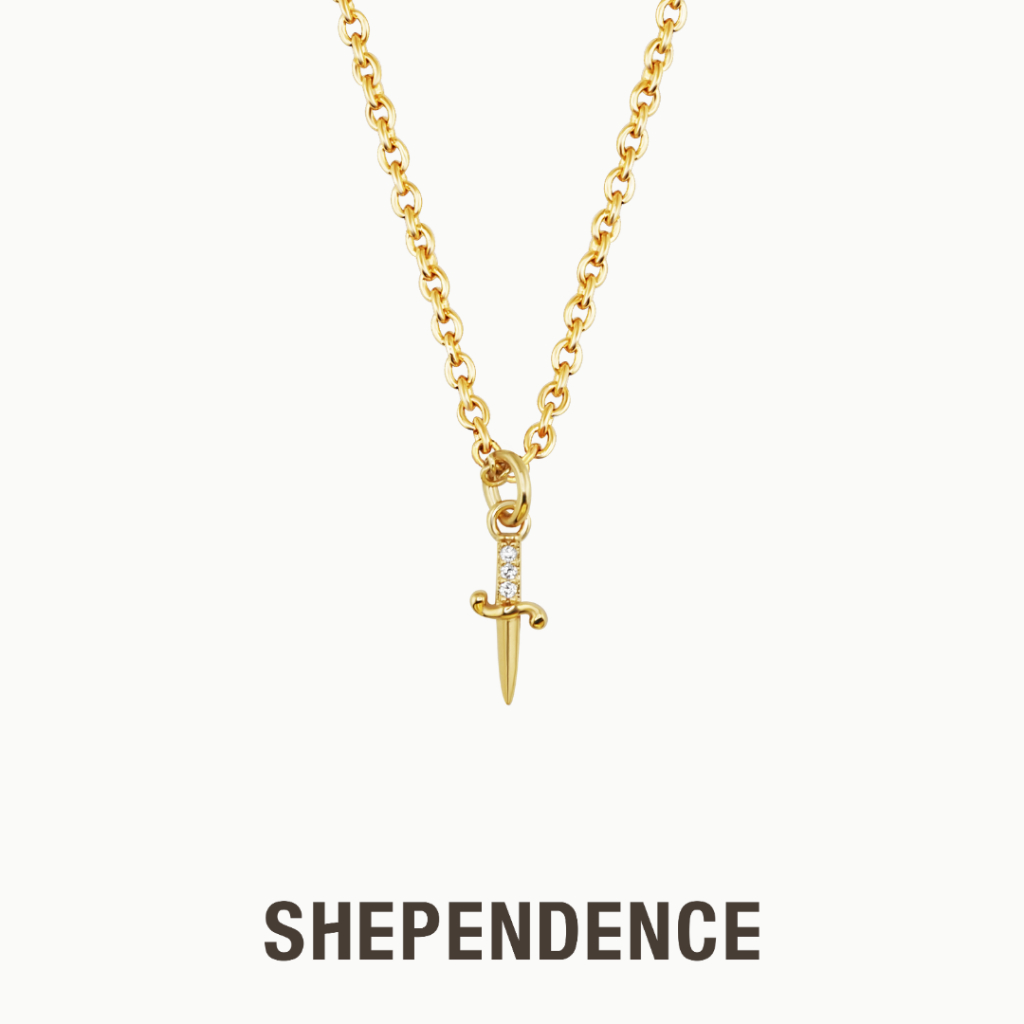 SHEPENDENCE สร้อยคอ LUCKY Winner Sword ประดับคริสตัลดาบชัยชนะ