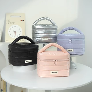 พร้อมส่ง! กระเป๋าเครื่องสำอาง BEEN LOVE พกพาง่าย มีหูหิ้ว กันน้ำกันกระแทก นุ่มเบา ใส่ของได้เยอะ สีพาสเทลเรียบหรู